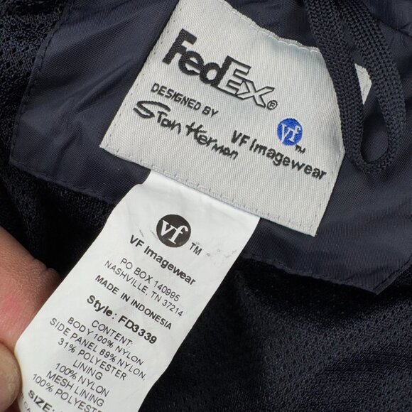 FedEx Jacket Mens XL Hooded Full Zip Rain Reflective ImageWear Stan Her… - Picture 6 of 8